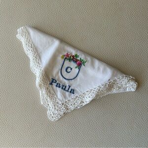 Vintage C Monogram Handkerchief